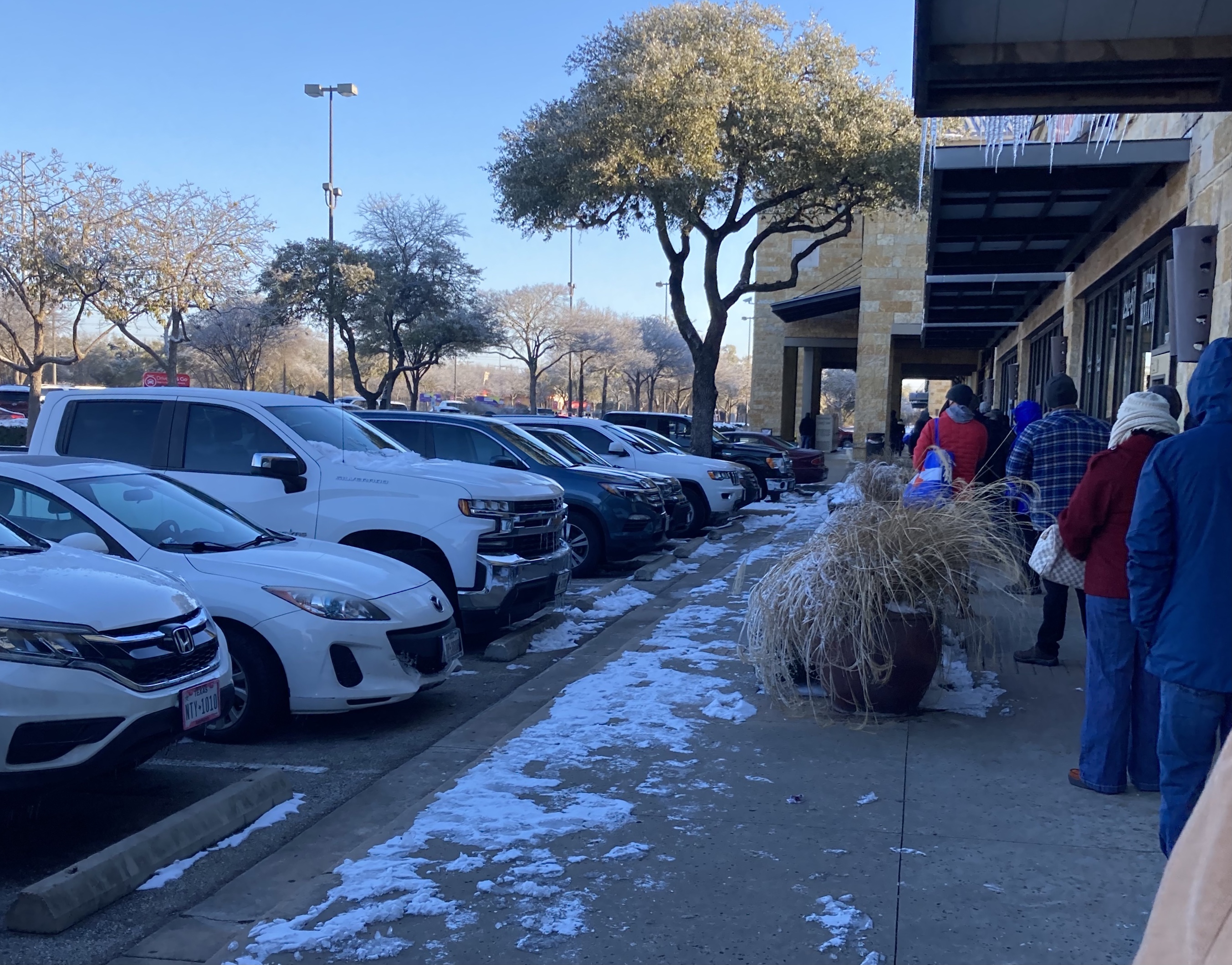 People waiting in line.